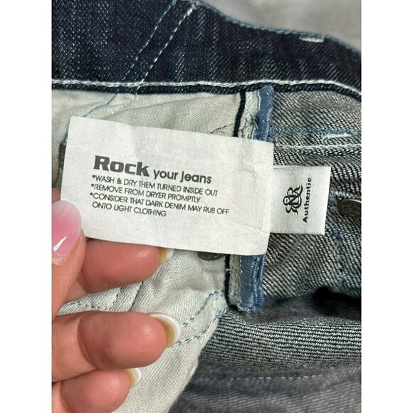 Rock & Republic Women's 10 Bernie Bootcut Dark Wash Distressed - Picture 14 of 14